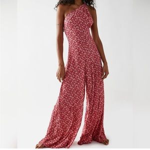 - NWOT FREE PEOPLE ARLO PINK  FLORAL JUMPSUIT